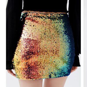 Motel Cherry Sequin Party Classy Boho Elegant Maximalist Hipster Hip Mini Skirt